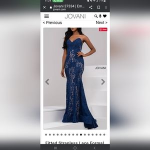 Jovani lace strapless gown. Absolutely stunning 😍